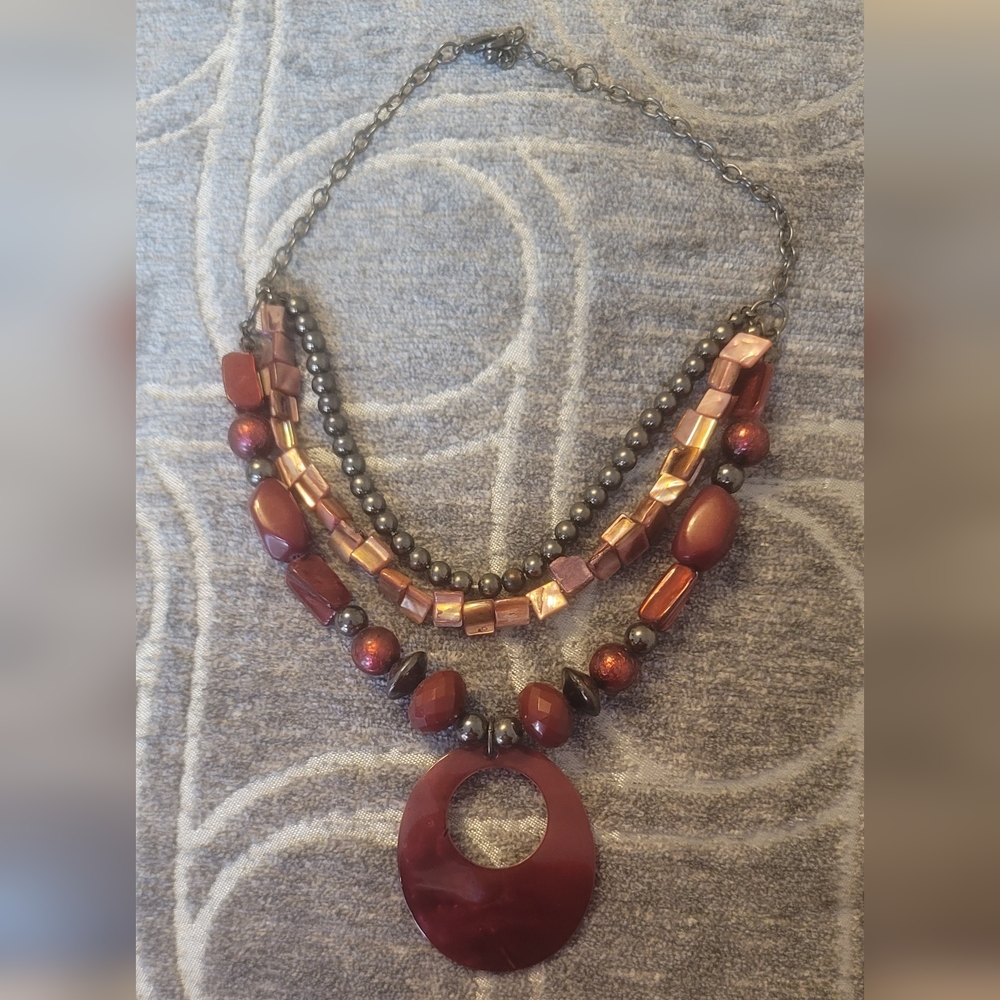 Burgundy necklace